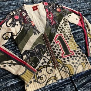 Oilily Horse & Pony Show Print Cardigan M